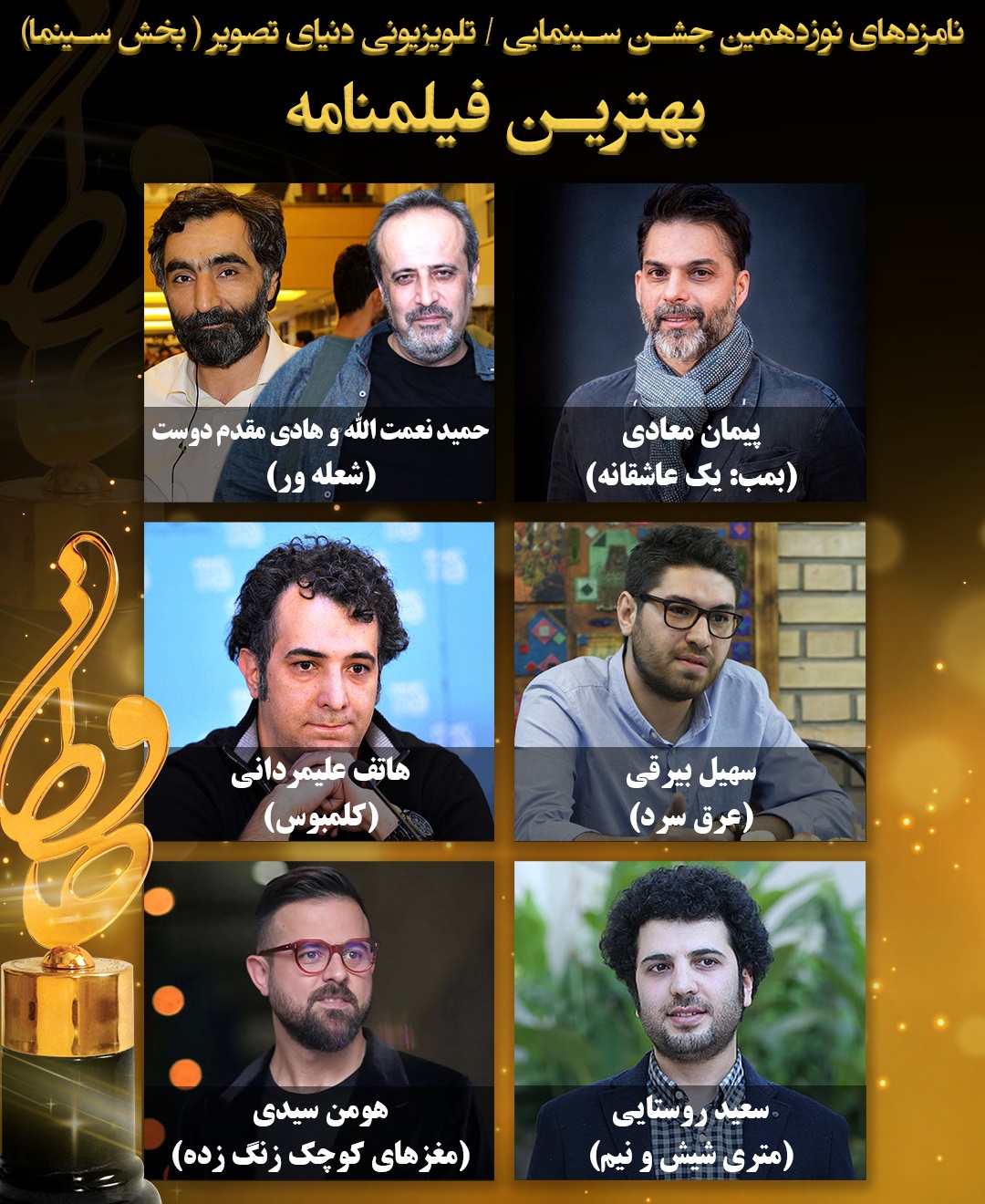 نامزد&zwnj;های بخش سینمای نوزدهمین جشن حافظ اعلام شد