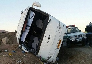انحراف اتوبوس در جاده میامی _ شاهرود