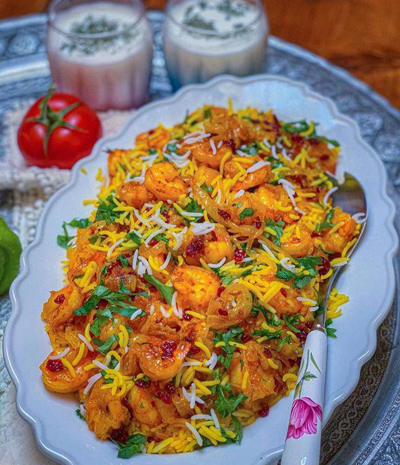 میگو پلو؛ غذای خوشمزه جنوبی + طرز تهیه