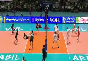 رالی دیدنی در بازی ایران و فرانسه در لیگ ملت های والیبال + فیلم