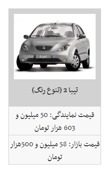 محصولات سایپا + قیمت /