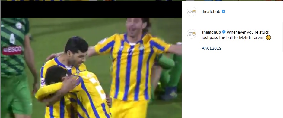 تمجدید AFC از مهدی طارمی
