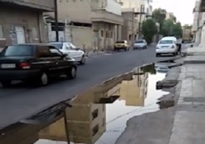 چهره زننده فاضلاب در یکی از خیابان‌های اهواز + فیلم