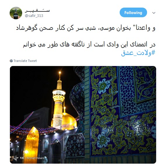 #ولادت_عشق/ صحنت مدینه،مکه،نجف؛کربلای ماست آری؛تمام هستی ما مشهدالرضاست +تصاویر