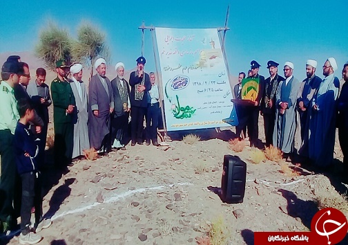 کلنگ زنی برنامه بازسازی واقعه غدیر با حضور خدام رضوی در شوسف