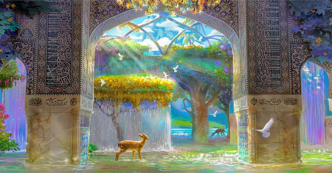 قطعه ای از بهشت؛ دیوارنگاره&zwnj; جدید میدان ولی عصر (عج)