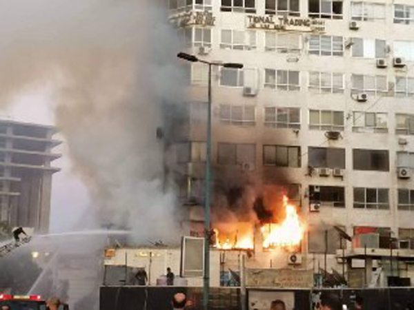 وقوع آتش&zwnj;سوزی گسترده در برج دمشق