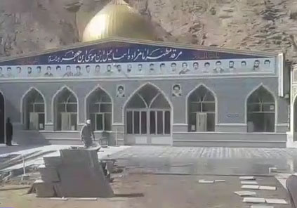 تعمیر و کف سازی امامزاده اسماعیل بن موسی بن جعفر(ع) + فیلم