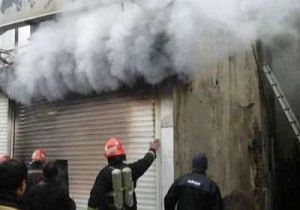 آتش سوزی در بازار همدان