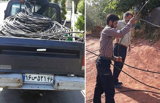 جمع آوری شبکه غیرمجاز آبیاری باغات در لوشان