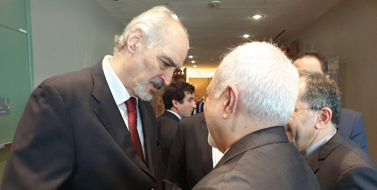گفتوگوی نماینده سوریه در سازمان ملل با ظریف گفتوگوی نماینده سوریه در سازمان ملل با ظریف