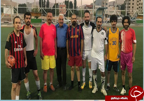 برگزاری مسابقه دوستانه فوتبال بین تیم&zwnj;های هنرمندان مهاباد+ عکس