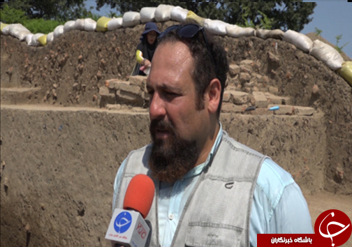 کشف آثار از بقایای قلعه ماهان سر در تپه تاریخی قلاع کتی سرخرود +فیلم