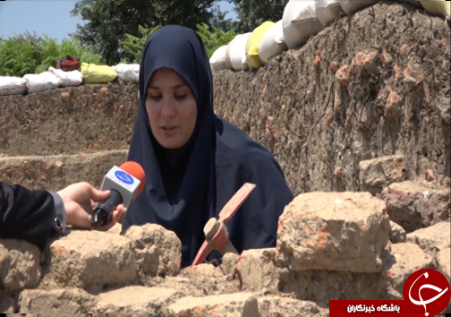 کشف آثار از بقایای قلعه ماهان سر در تپه تاریخی قلاع کتی سرخرود +فیلم