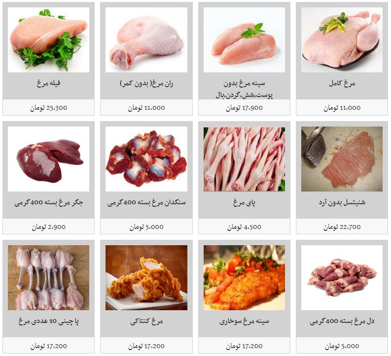 فیله مرغ کیلویی چند؟