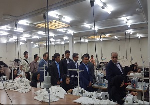 بازدید از کارخانه تولید پوشاک «سانیار» در روستای «لیلمانج» سنقر و کلیایی
