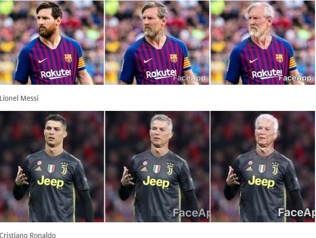 چالش پیری فوتبالیست&zwnj;ها با اپلیکیشن face app سوژه داغ شبکه&zwnj;های اجتماعی+فیلم و تصاویر