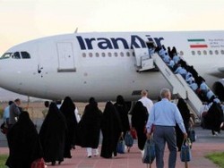 کاروان حجاج ایلامی بامداد امروز وارد فرودگاه جده شد