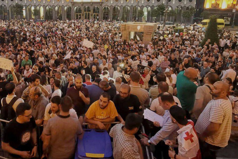 تظاهرات در گرجستان وارد ششمین روز خود شد