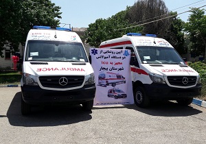 رونمایی ۲ دستگاه آمبولانس ICU دار در بیجار