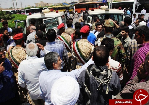 پیکر پاک شهیدان حمودی و بلند در اهواز تشییع شد+تصاویر
