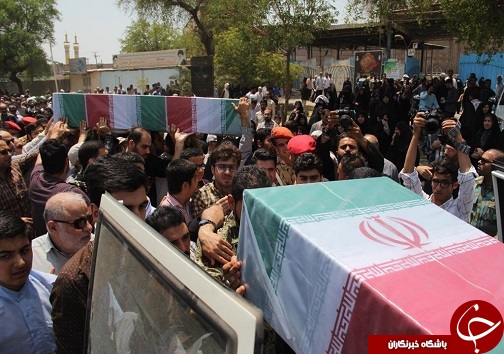 پیکر پاک شهیدان حمودی و بلند در اهواز تشییع شد+تصاویر