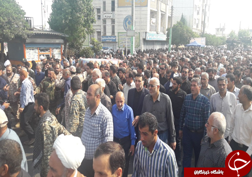 تشییع شهید مدافع حرم در نکا  +تصاویر