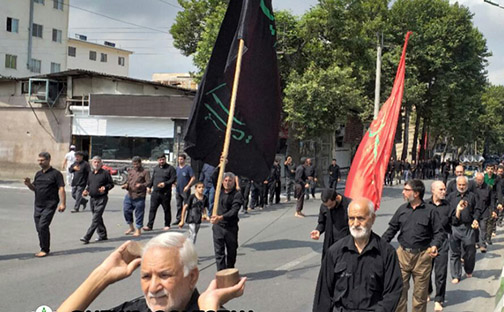 برگزاری مراسم دسته روی درسالروز شهادت امام جعفرصادق (ع)