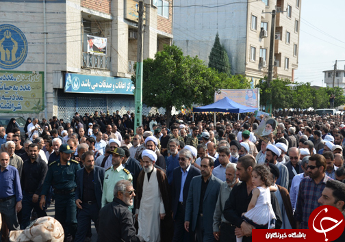 تشییع شهید مدافع حرم در نکا  +تصاویر