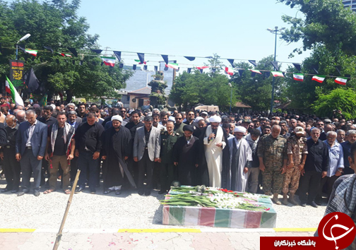 تشییع پیکر پاک و مطهر ۸ شهید گمنام دوران دفاع مقدس دقایقی قبل  در مازندران +تصاویر