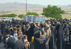 تشییع و خاکسپاری 3 شهید گمنام در شهرستان بیرجند