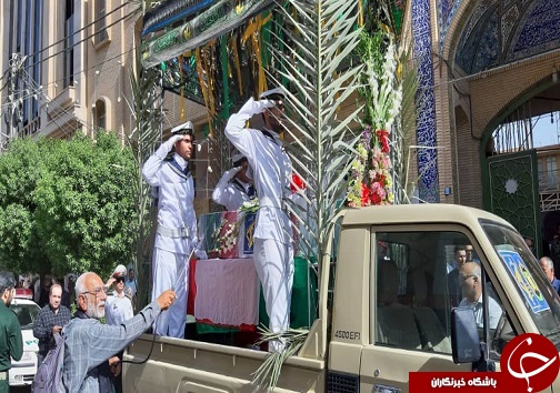 تشییع پیکر شهید عبدالرضا حمودی از شهدای دفاع مقدس+تصاویر