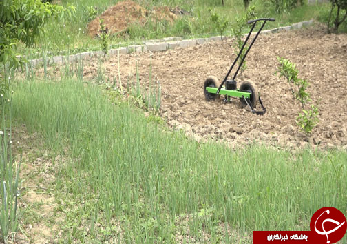 کشاورزی آسان با اختراع دستگاه بذرکار خطی در مازندران + فیلم