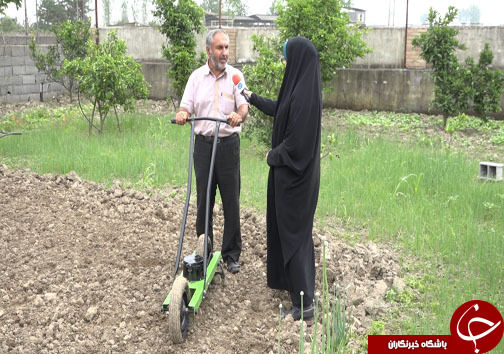 کشاورزی آسان با اختراع دستگاه بذرکار خطی در مازندران + فیلم