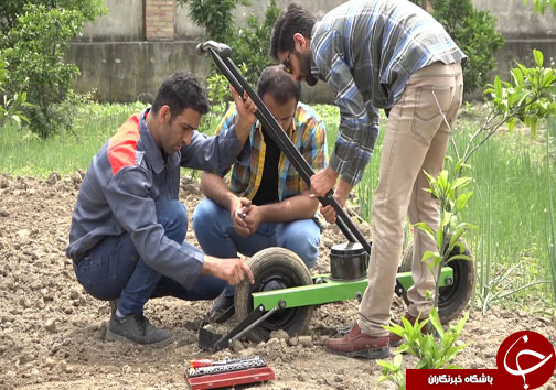 کشاورزی آسان با اختراع دستگاه بذرکار خطی در مازندران + فیلم