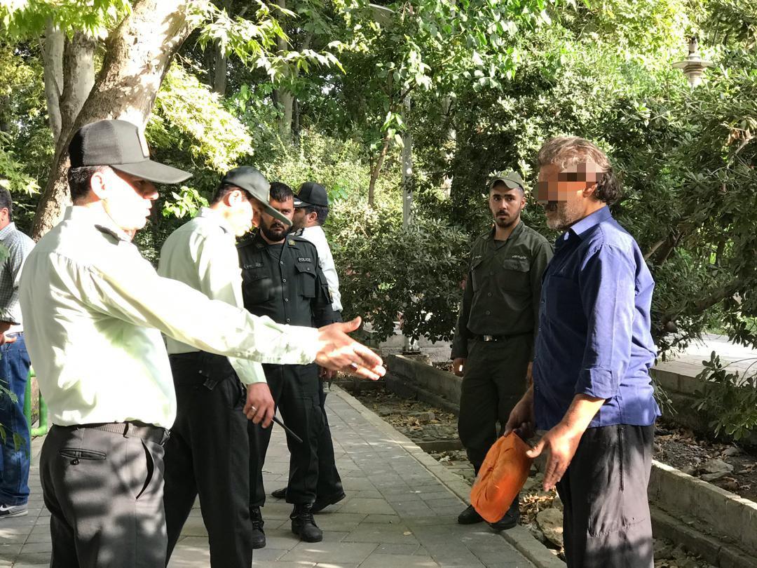 جمع آوری معتادان متجاهر در پارک لاله