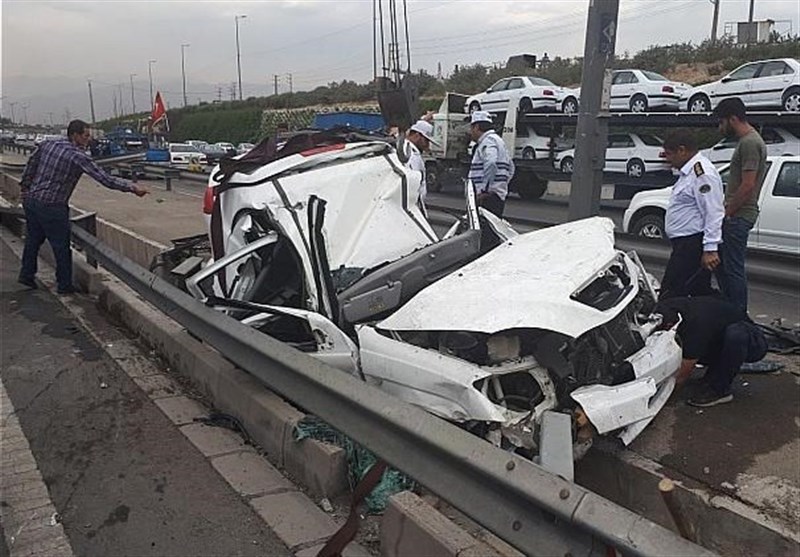 مرگ دلخراش راننده جوان در اتاقک له شده تیبا + تصاویر