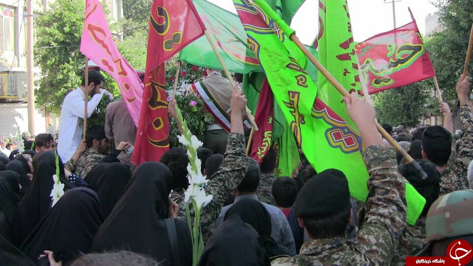 تشییع پیکر مطهر شهید ادبیان در استان کرمانشاه
