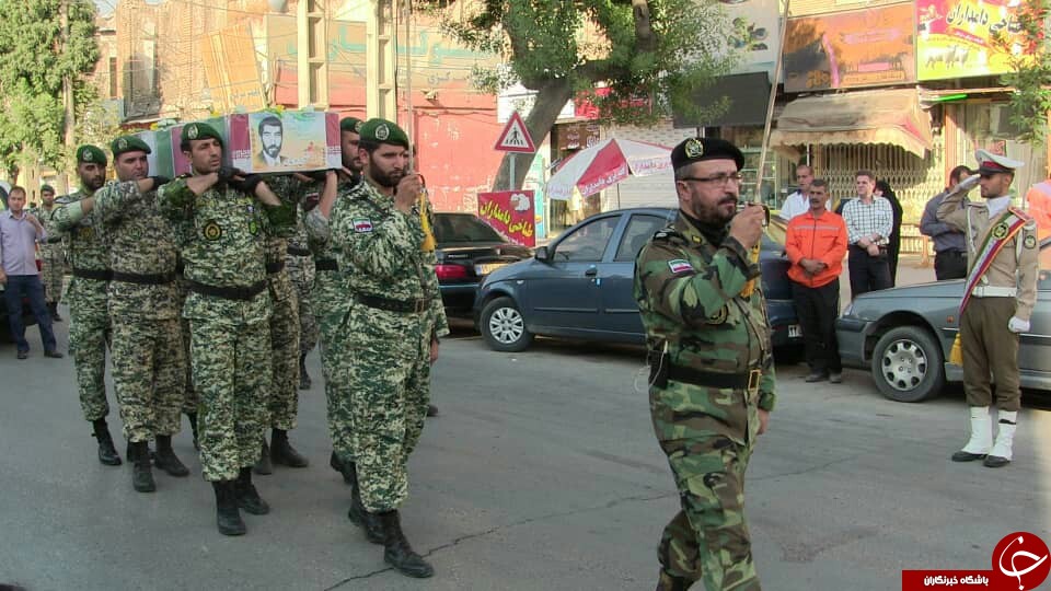 تشییع پیکر مطهر شهید ادبیان در استان کرمانشاه