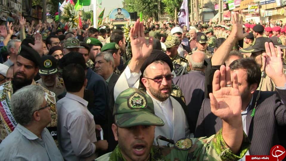 تشییع پیکر مطهر شهید ادبیان در استان کرمانشاه
