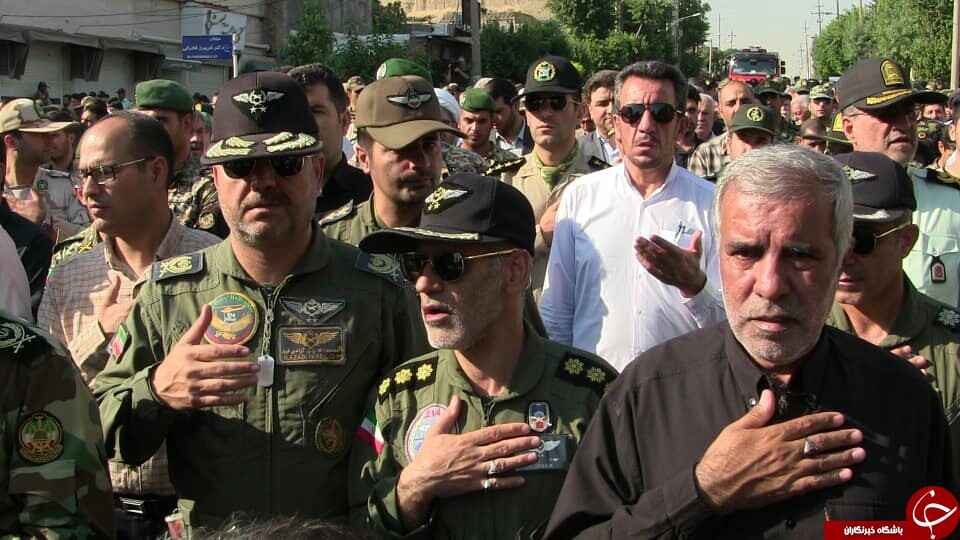 تشییع پیکر مطهر شهید ادبیان در استان کرمانشاه