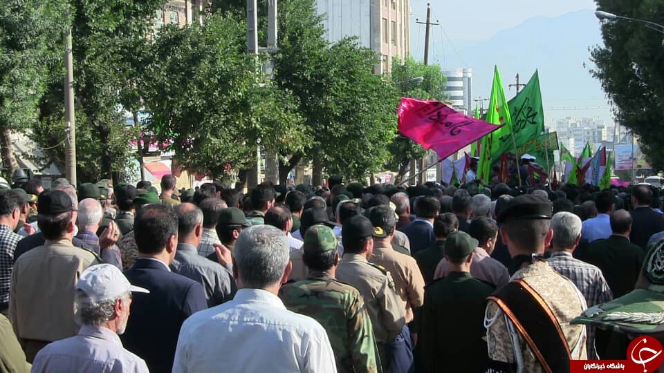 تشییع پیکر مطهر شهید ادبیان در استان کرمانشاه