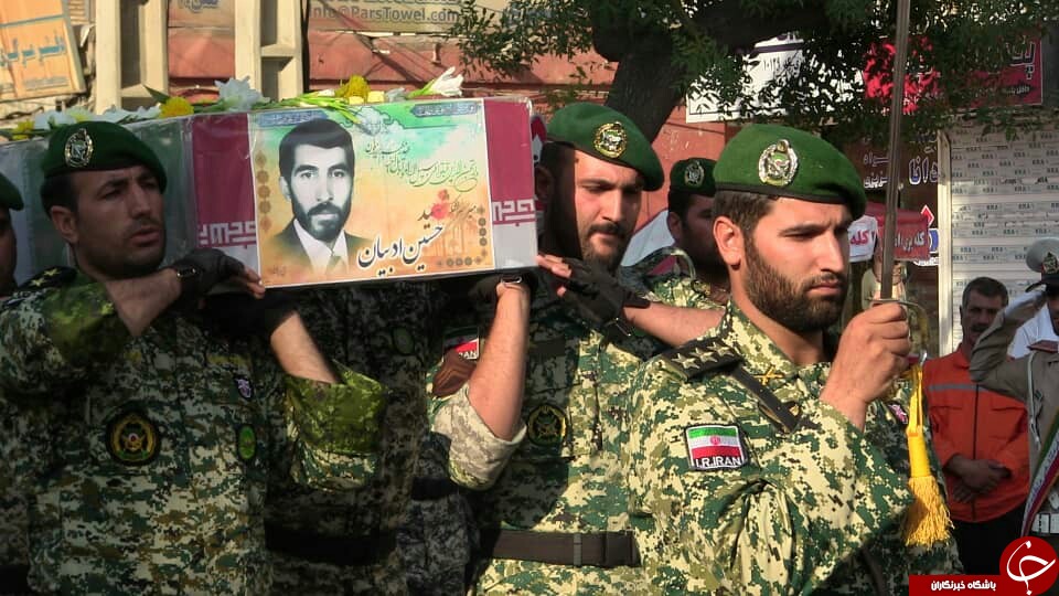 تشییع پیکر مطهر شهید ادبیان در استان کرمانشاه
