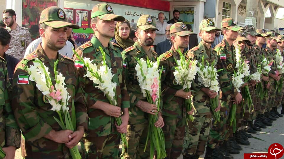 تشییع پیکر مطهر شهید ادبیان در استان کرمانشاه