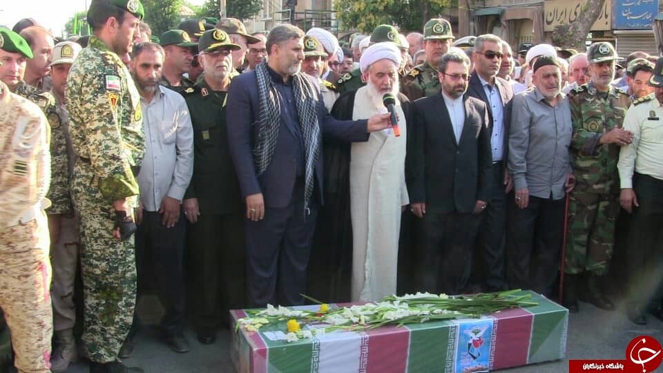 تشییع پیکر مطهر شهید ادبیان در استان کرمانشاه