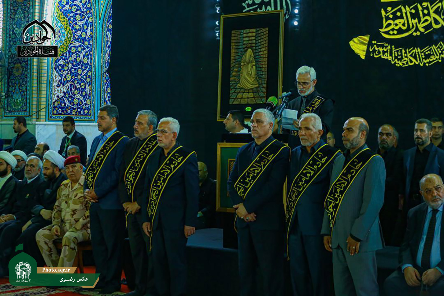 مراسم تعویض پرچم حرم امامین کاظمین(ع) +تصاویر