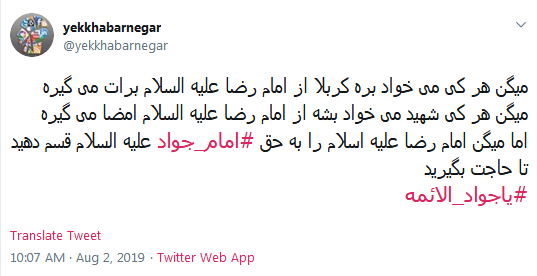 #جواد_الائمه/ بعد از حسین هیچ امامی به وقت مرگ، مثل تو ای ولی خدا  تشنه جان نداد