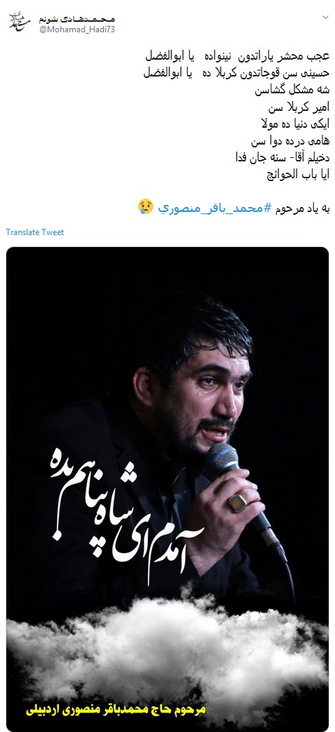 #محمد_باقرمنصوری / از قافله عشاق حسین(ع) ،نوکری اوج گرفت +تصاویر