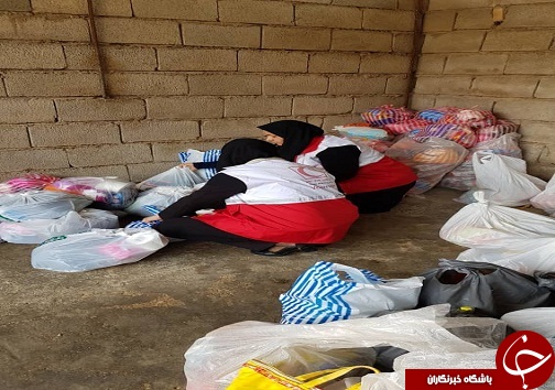 چتر حمایتی داوطلبان جمعیت هلال احمر دزفول بر سرِ یکصد خانوار در بخش سردشت