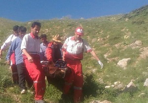 نجات یک کوهنورد مصدوم در استان قزوین